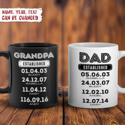 Dad Established Family Coffee Mug, HN590