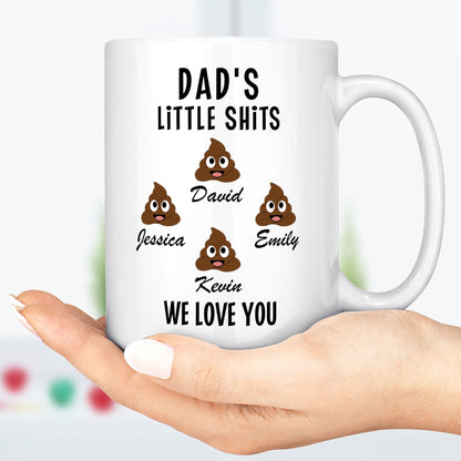 Dad's Little Shits Custom Family Mug