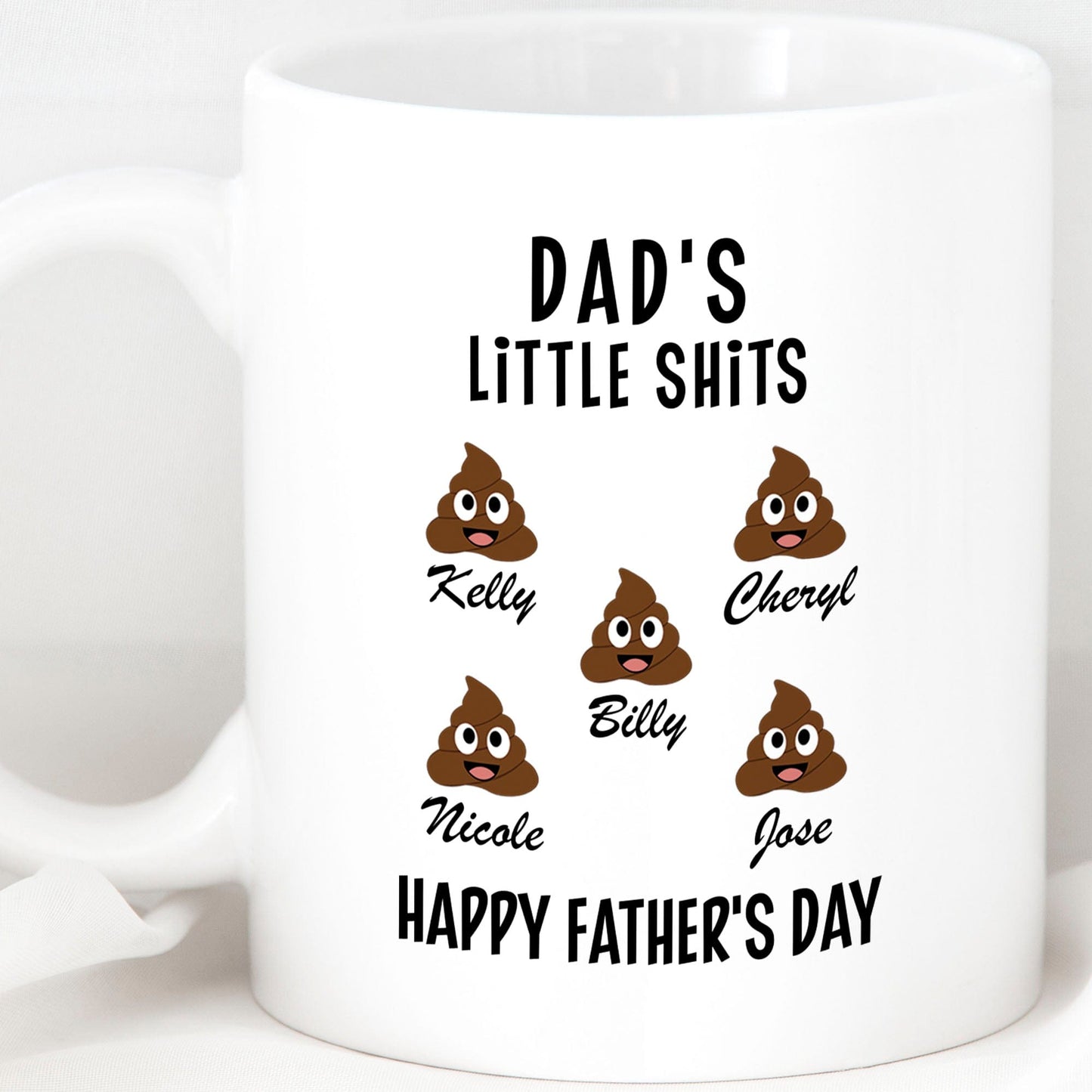 Dad's Little Shits Custom Family Mug