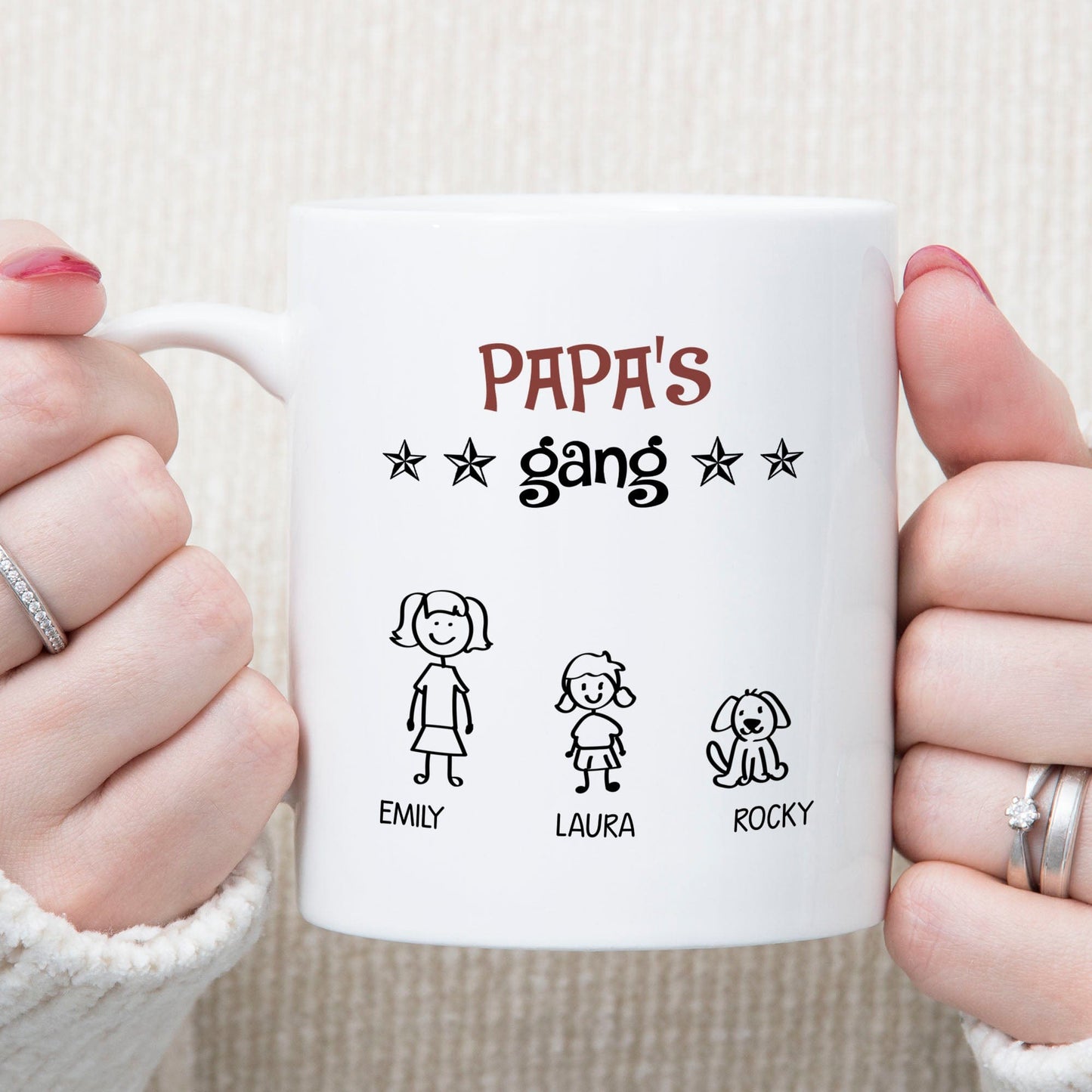 Daddy's Gang Personalized Custom Father's Day Birthday Mug C344