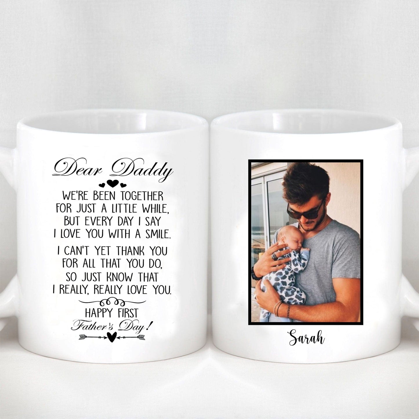 First Father's Day Mug Custom Father's Day Photo Mug H352 890751