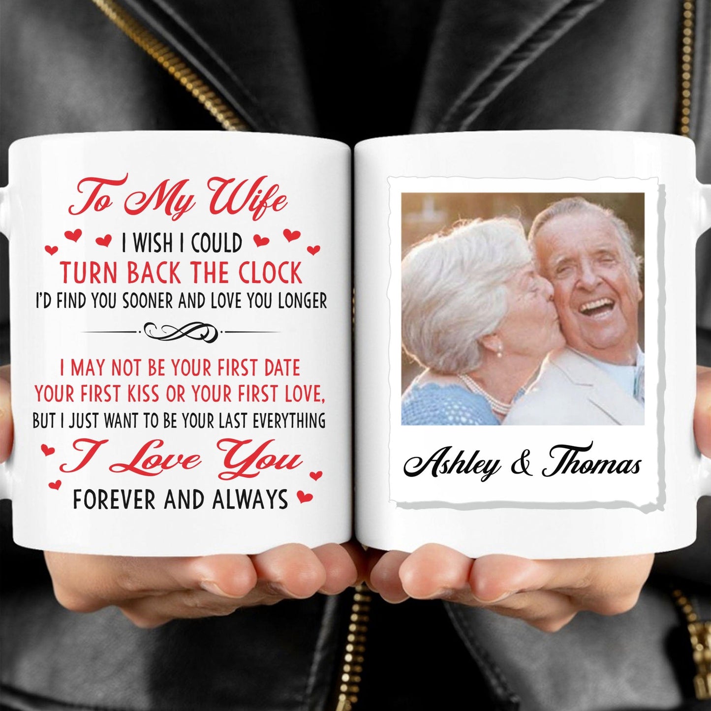 Forever And Always Personalized Custom Photo Anniversary Mug C580