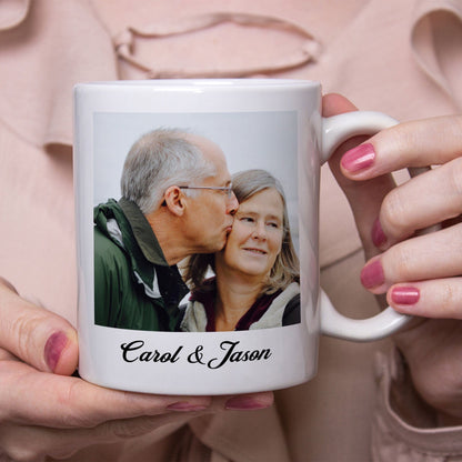 From Our First Kiss Till Our Last Breath Personalized Custom Photo Valentine Anniversary Couples Mug C584