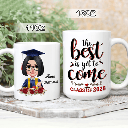 Graduation mug, Custom Chibi Art, Personal Mug, HN590