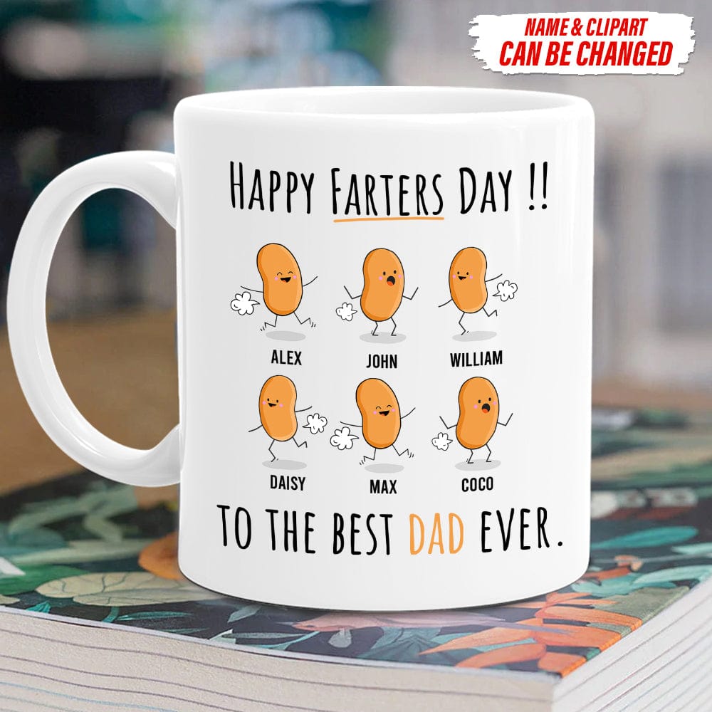 Happy Farter's Day To The Best Dad Ever Family Coffee Mug, HN590