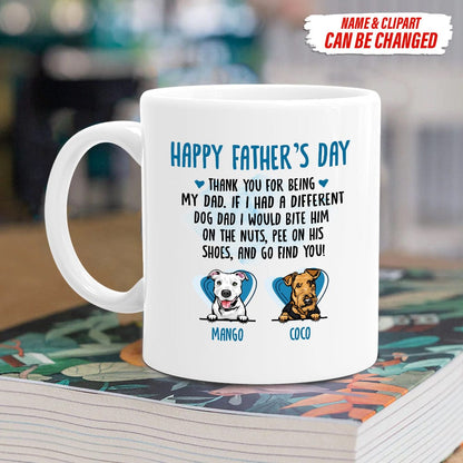Happy Father's Day Thank You For Being My Dad Dog Coffee Mug TA29 888248