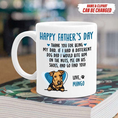 Happy Father's Day Thank You For Being My Dad Dog Coffee Mug TA29 888248