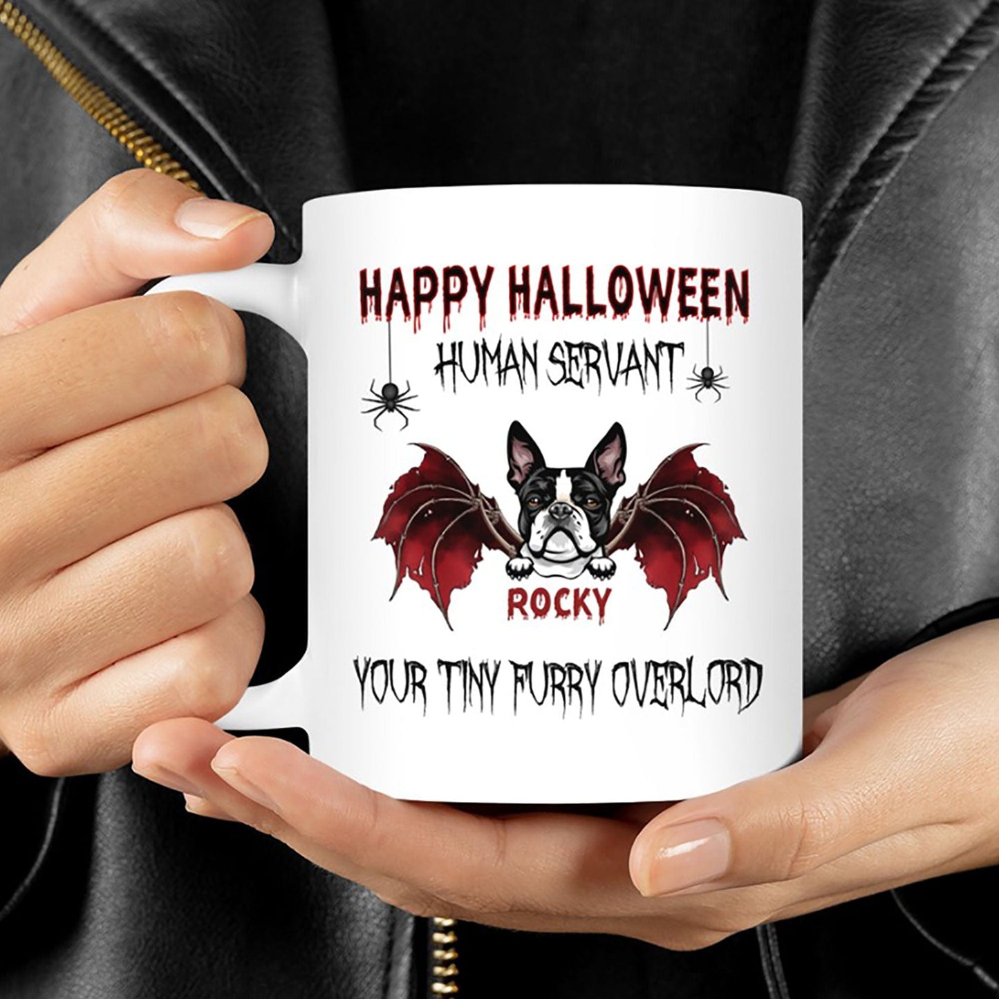 Happy Halloween Human Servant Personalized Custom Dog Mug C457