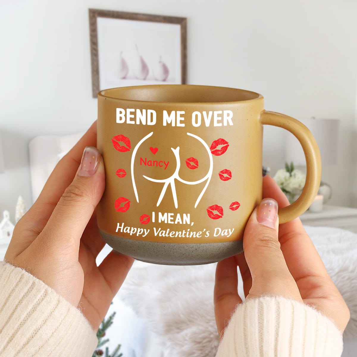 Happy Valentine's Day Personalized Pottery Mug Funny Gift For Boyfriend Husband CH07 895216