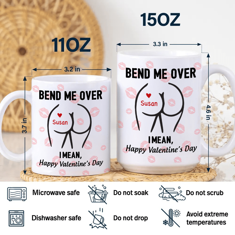 Happy Valentine's Day Personalized White Mug Funny Gift For Boyfriend Husband CH07 895210