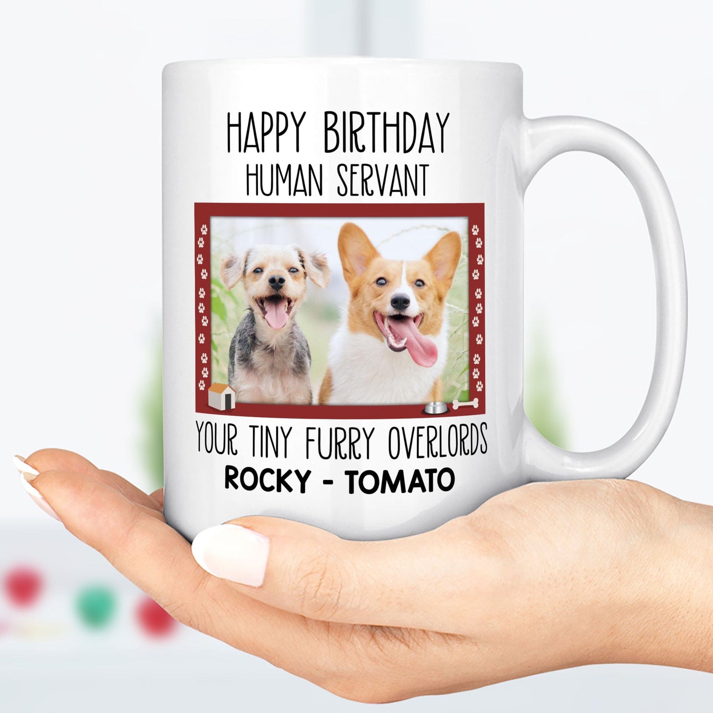 Human Servant Personalized Custom Photo Dog Mug C334 890747