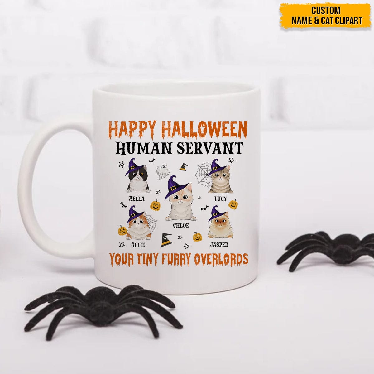 Human Servant Your Tiny Furry Overlords Cat Mug N304 HN590