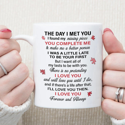 I Found My Missing Piece Personalized Custom Photo Anniversary Mug Valentine Day Gift C608