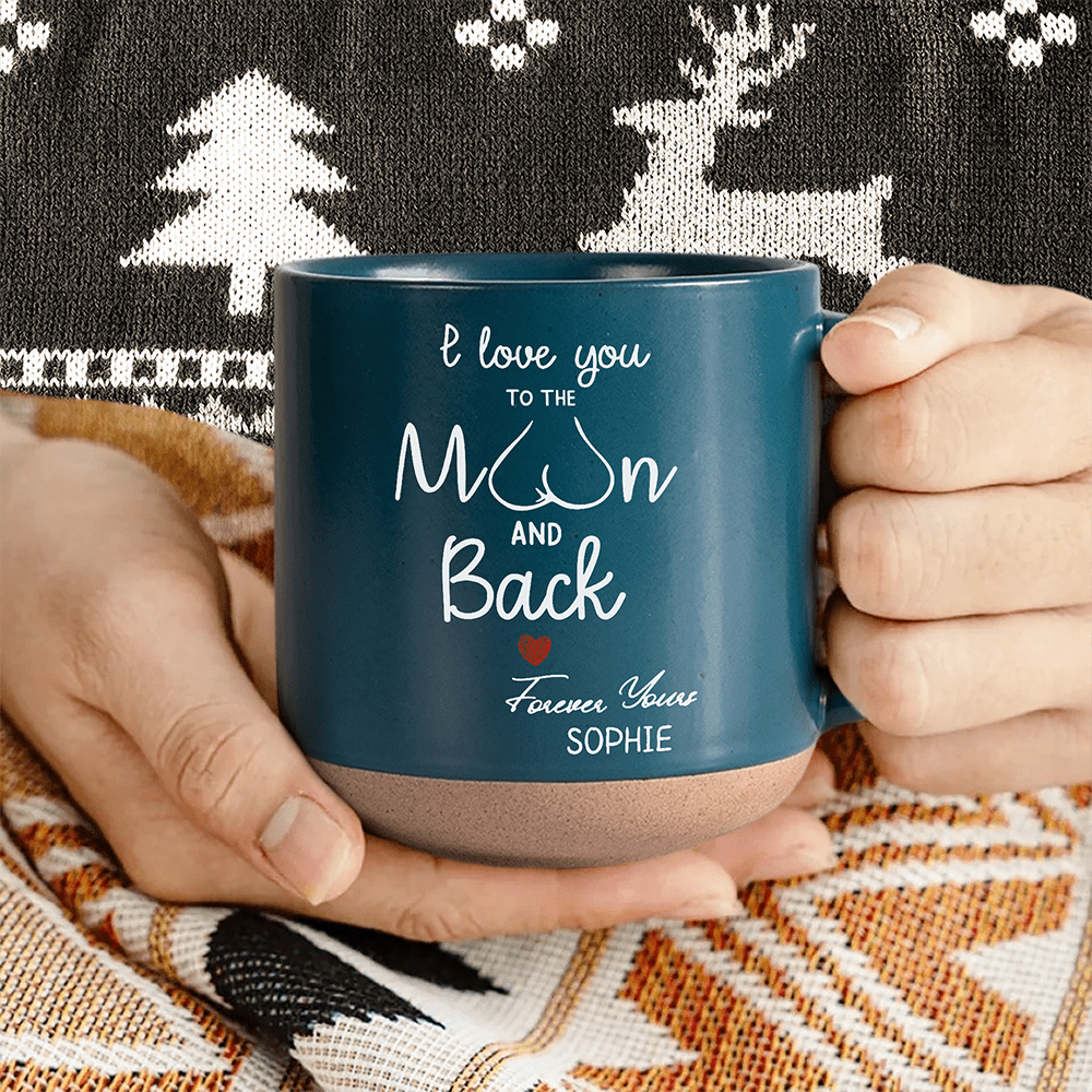 I Love You To The Moon And Back Personalized Pottery Mug Gift For Boyfriend Girlfriend LM32 895096