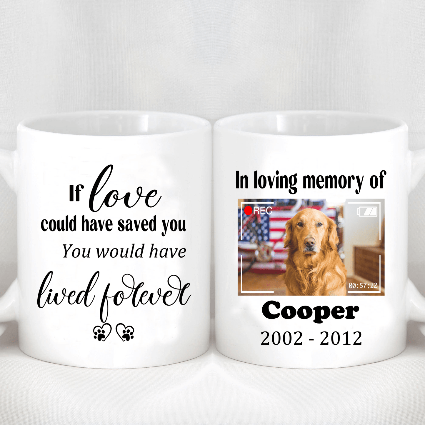In Loving Memory Dog Personalized Custom Photo Dog Mug H473