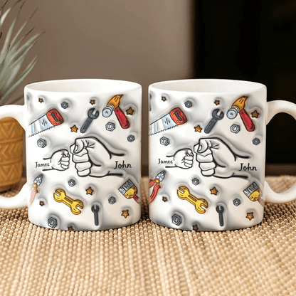 Kid And Father Fist Bump 3D Mug Personalized Gift TH10 890929