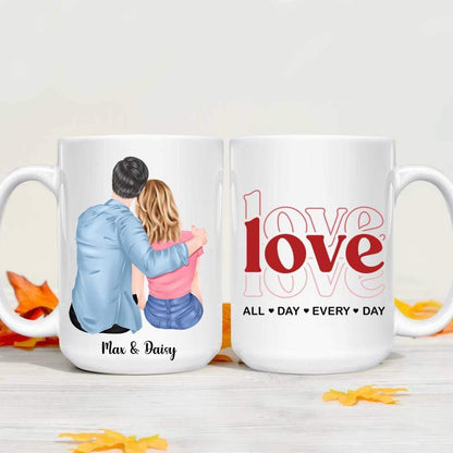 Love Couple Valentine Coffee Mug, Valentine Day Gift HN590