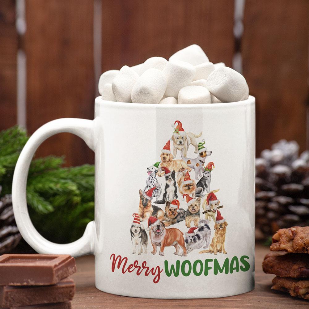 Merry Catmas Woofmas Cat Dog Coffee Mug HN590