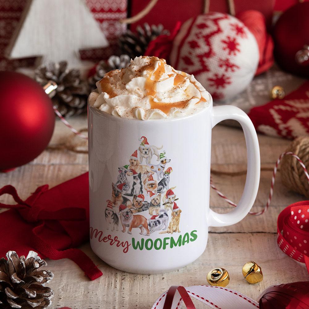 Merry Catmas Woofmas Cat Dog Coffee Mug HN590