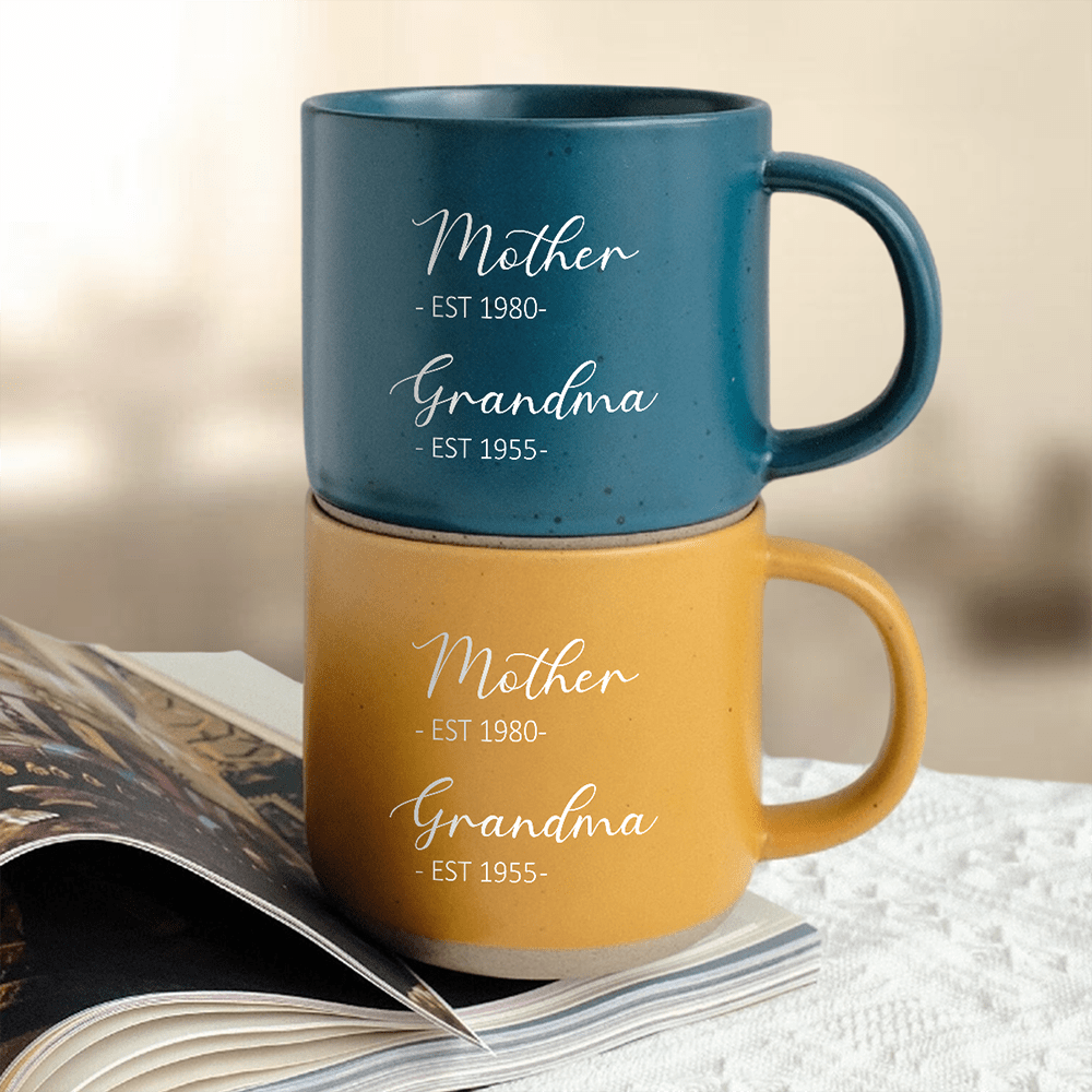 Mom Grandma Great Grandma Personalized Pottery Mug, Gift For Mom Grandma TH10 895028