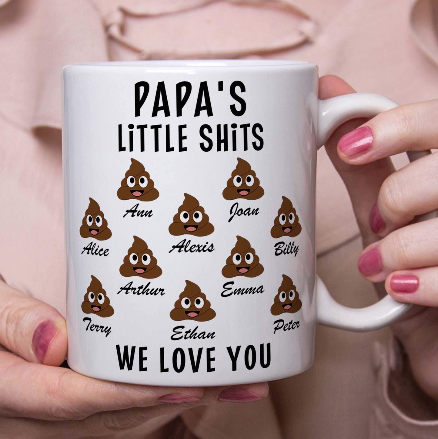 Papa's Little Shits Custom Mug