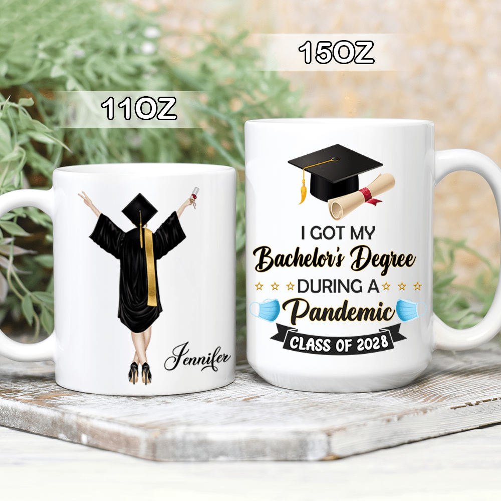Personalized Clipart I Got Graduated During A Pandemic Graduation Mug LM32 893095