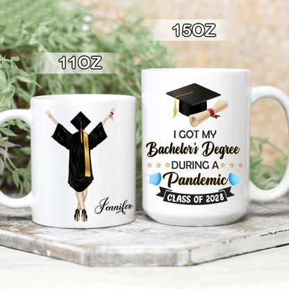 Personalized Clipart I Got Graduated During A Pandemic Graduation Mug LM32 893095