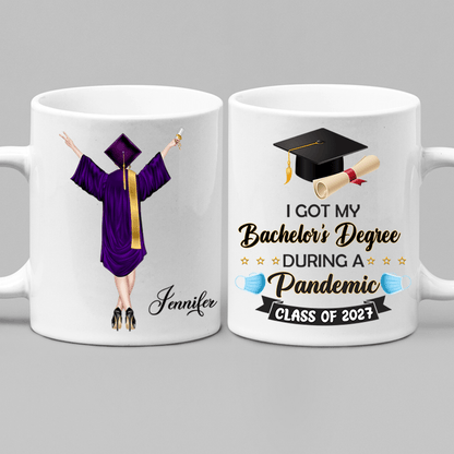 Personalized Clipart I Got Graduated During A Pandemic Graduation Mug LM32 893095