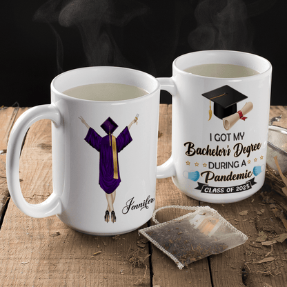Personalized Clipart I Got Graduated During A Pandemic Graduation Mug LM32 893095