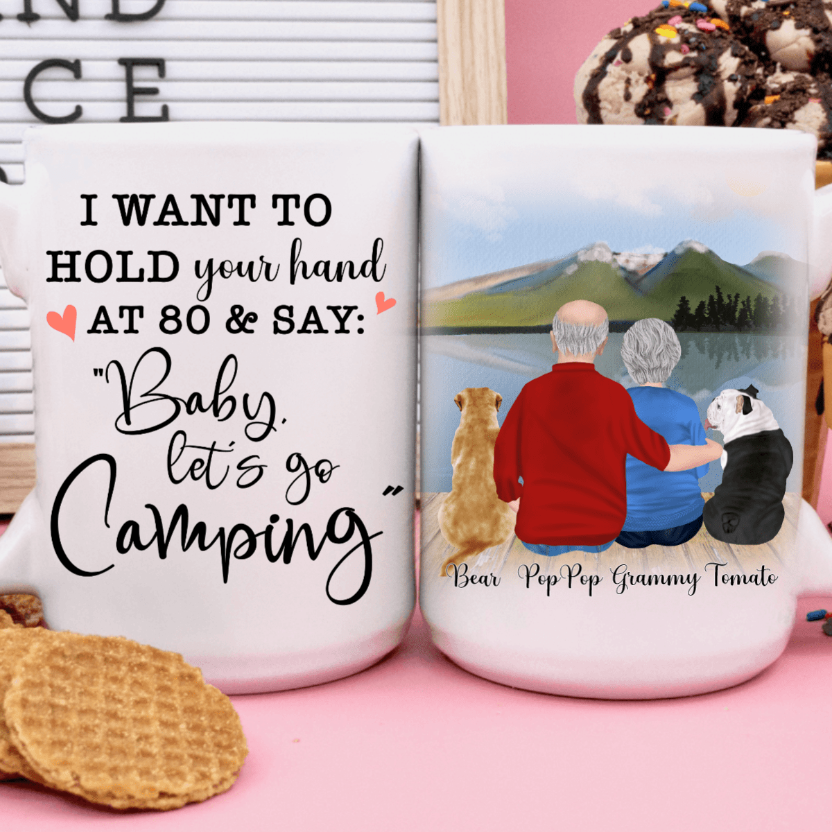 Baby I Want To Hold Your Hand Camping Coffee Mug