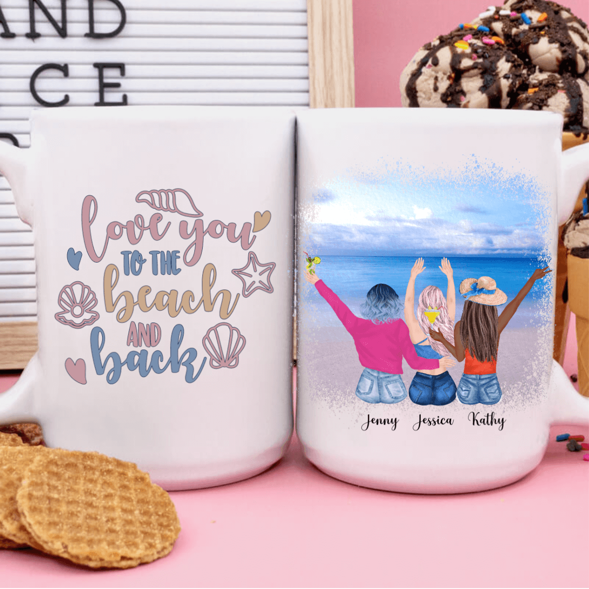 Love You To The Beach And Back Best Friend Coffee Mug