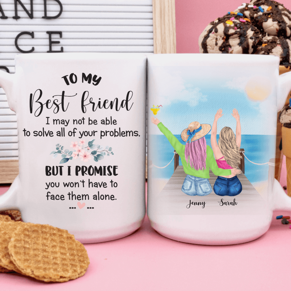 You Won't Have To Face Them Alone Best Friend Coffee Mug