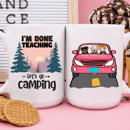 I'm Done Working Let's Go Camping Dog Coffee Mug