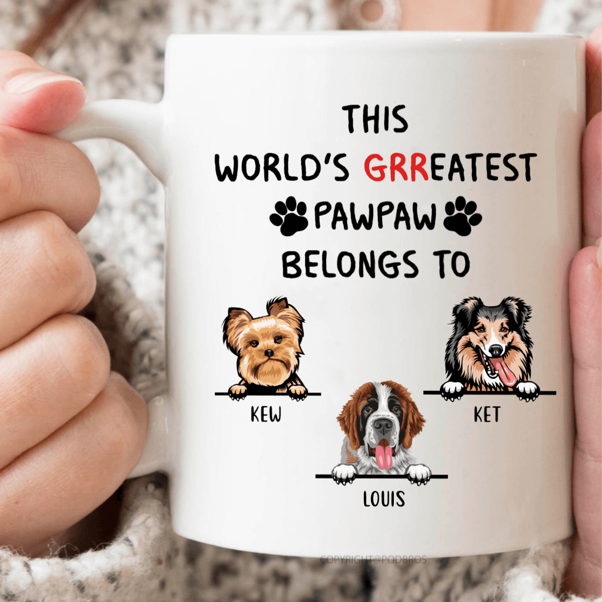 World Greatest Pawpaw Dog Coffee Mug