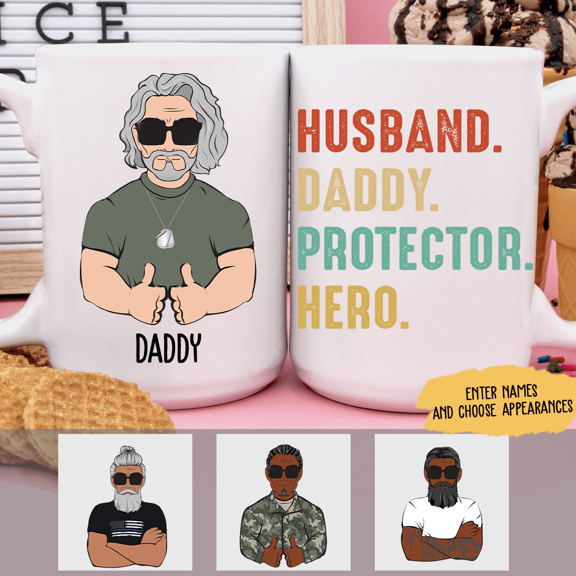 Daddy Husband Hero Family Coffee Mug