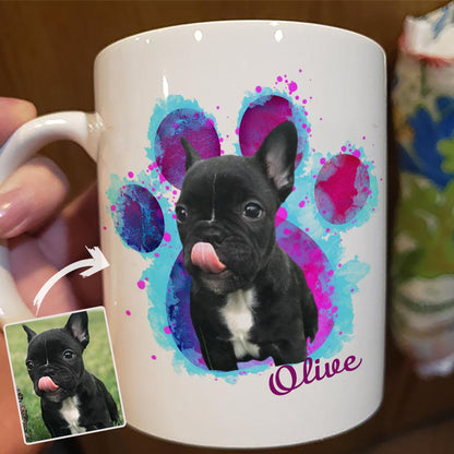 Dog Cat Galaxy Paw Print Photo Dog Coffee Mug