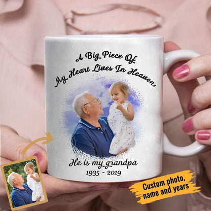 Big Piece Of My Heart Is In Heaven Family Coffee Mug