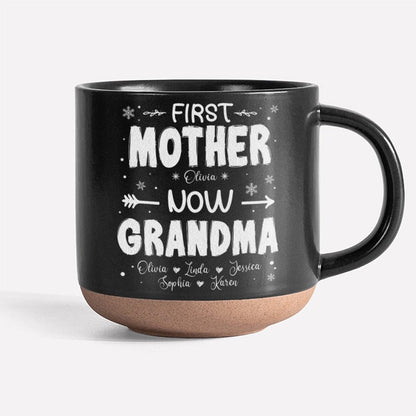 Personalized Gift First Mom Now Grandma Engraved Pottery Mug HO82 891921
