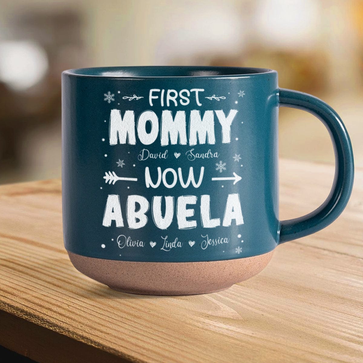 Personalized Gift First Mom Now Grandma Engraved Pottery Mug HO82 891921