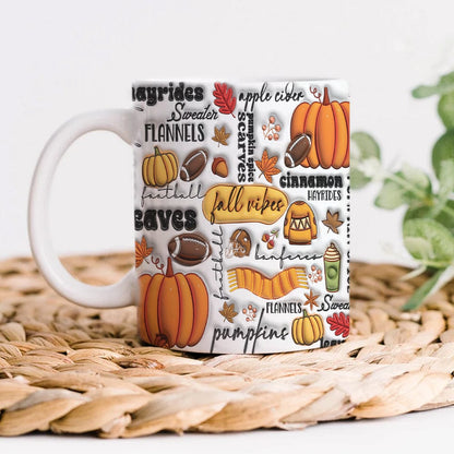 Pumpkin Fall Vibes Thanksgiving Halloween Gift Mug HO82 891344