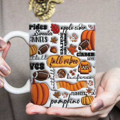 Pumpkin Fall Vibes Thanksgiving Halloween Gift Mug HO82 891344