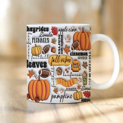 Pumpkin Fall Vibes Thanksgiving Halloween Gift Mug HO82 891344