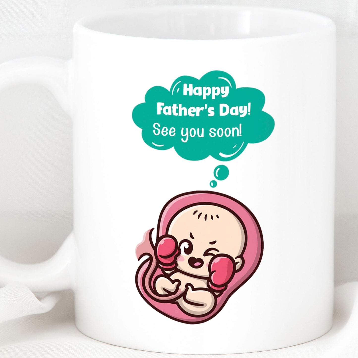 Soon To Be Mug, Father's Day Mug, Expectant Father, Daddy To Be, Pregnancy Mug, Unborn Baby, First Time Dad, Baby, Utero, Unique, Funny C302
