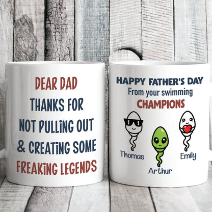 Thanks For Not Pulling Out Personalized Custom Father's Day Birthday Mug C350 890755