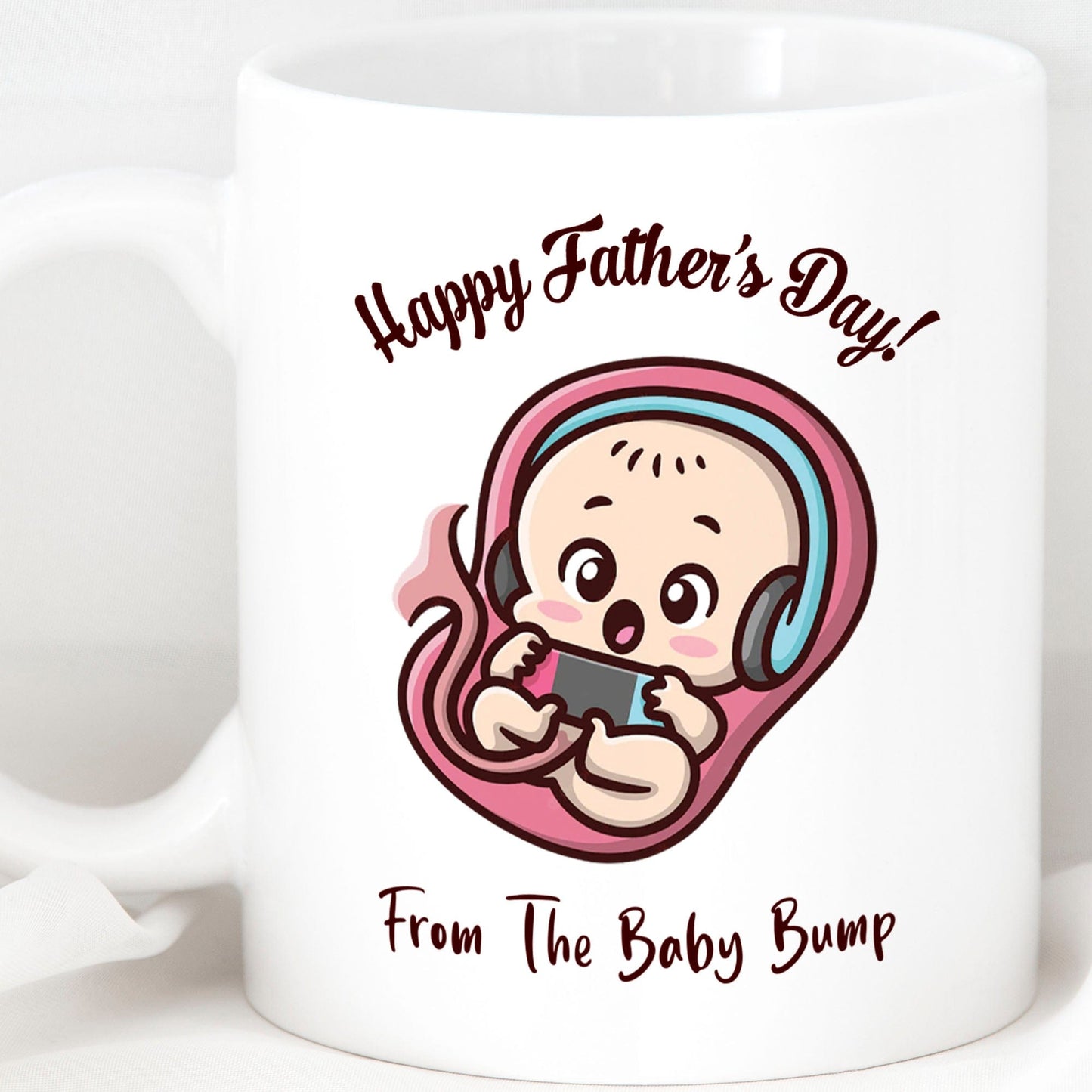 The Baby Bump, Father's Day Mug, Expectant Father, Daddy To Be, Pregnancy Mug, Unborn Baby, First Time Dad, Baby, Utero, Unique, Funny C303