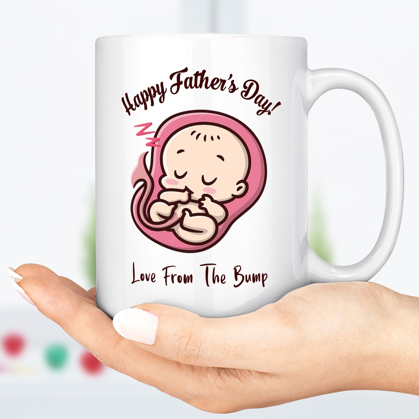 The Baby Bump, Father's Day Mug, Expectant Father, Daddy To Be, Pregnancy Mug, Unborn Baby, First Time Dad, Baby, Utero, Unique, Funny C303