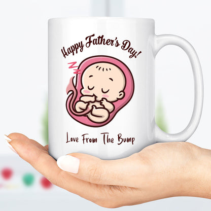 The Baby Bump, Father's Day Mug, Expectant Father, Daddy To Be, Pregnancy Mug, Unborn Baby, First Time Dad, Baby, Utero, Unique, Funny C303