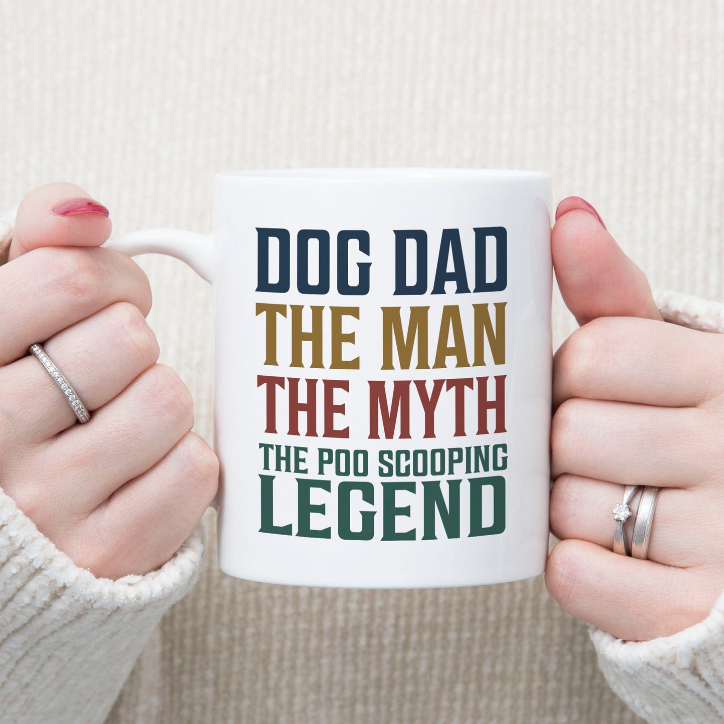 The Dog Dad Poo Scooping Legend Personalized Custom Dog Mug C338