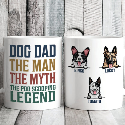 The Dog Dad Poo Scooping Legend Personalized Custom Dog Mug C338