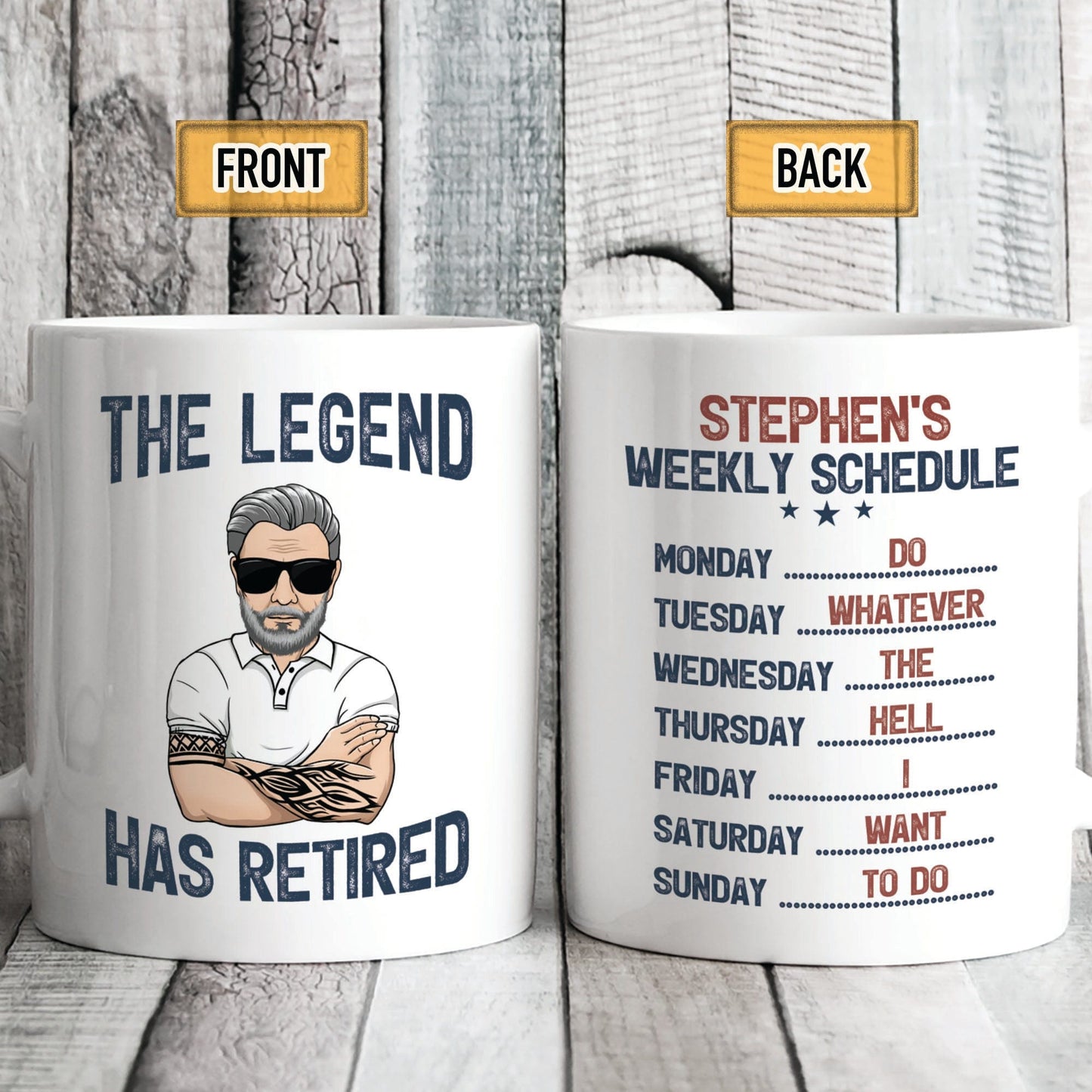The Legend Has Retired Personalized Custom Family Mug C292